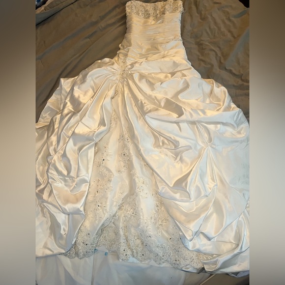 Maggie Soterro Wedding Dress size 6/8, veil and ball gown slip - Picture 2 of 9